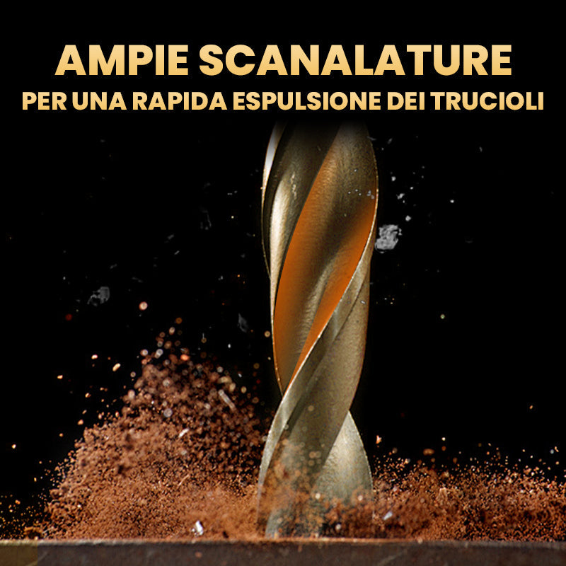 🔥🔥Kit di Punte da Trapano Eccentriche Zigrinate a 4 Taglienti ad Alta Resistenza