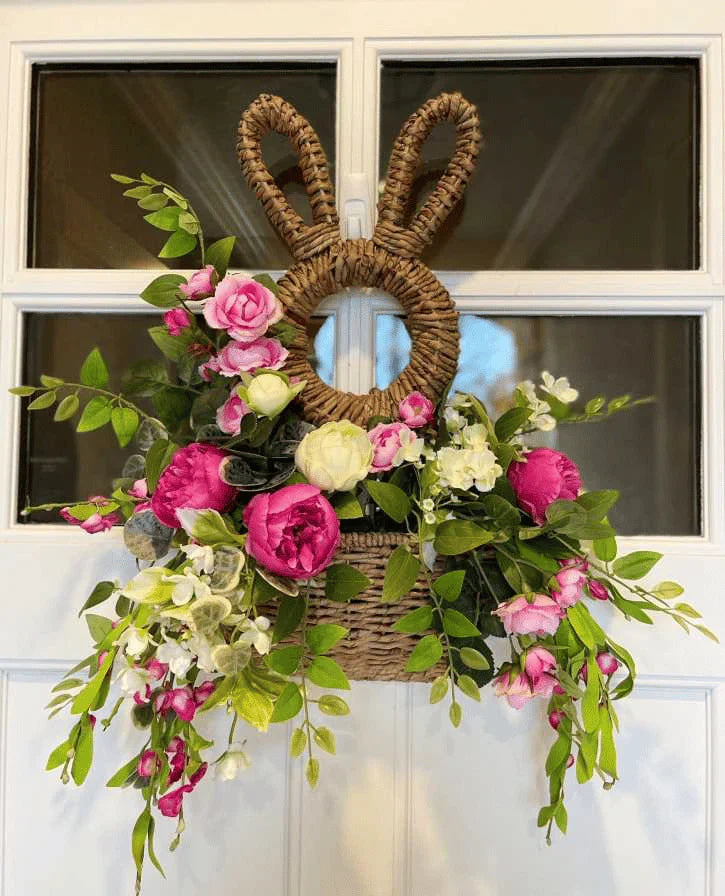 Cesto Di Coniglietto Appeso Tasca Da Parete Decorazione Primaverile