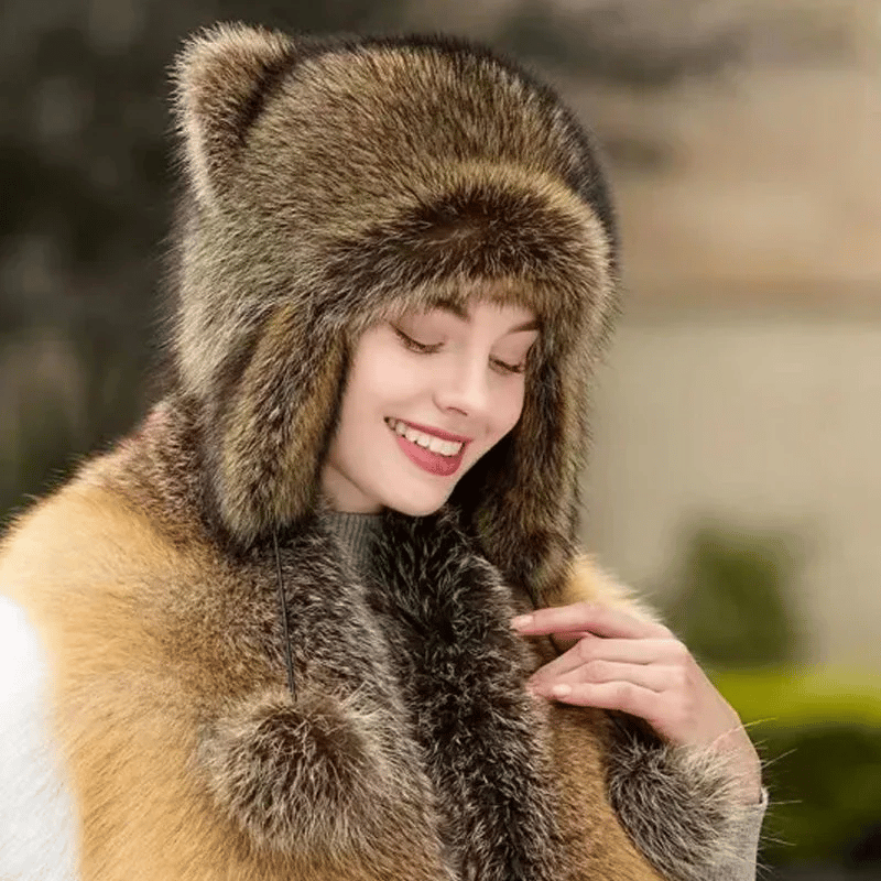 🔥 SALDI CALDI: 49% DI SCONTO 🔥 Cappello Artigianale in Pelliccia Sintetica di Procione 🎁 ACQUISTANE 2 E SPEDIZIONE GRATUITA!