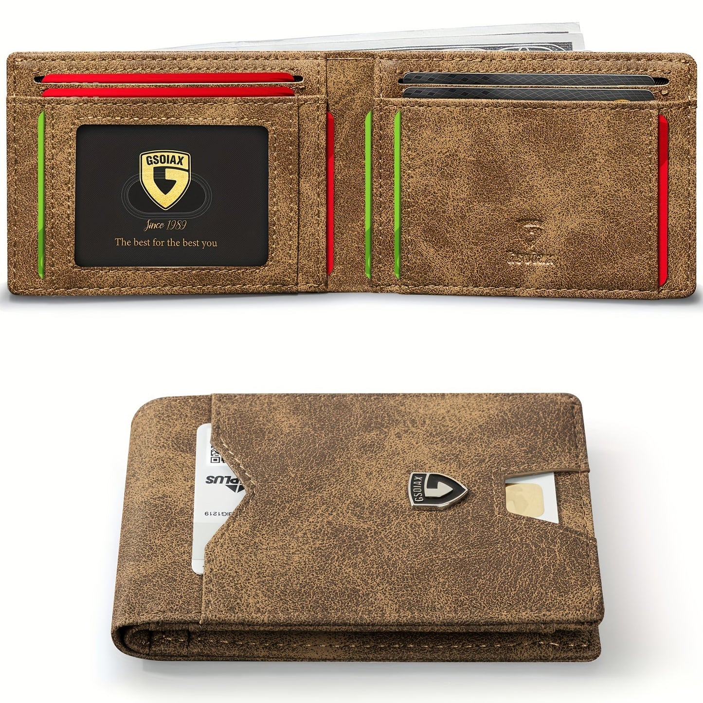 Slim Wallet for Men with Money Clip