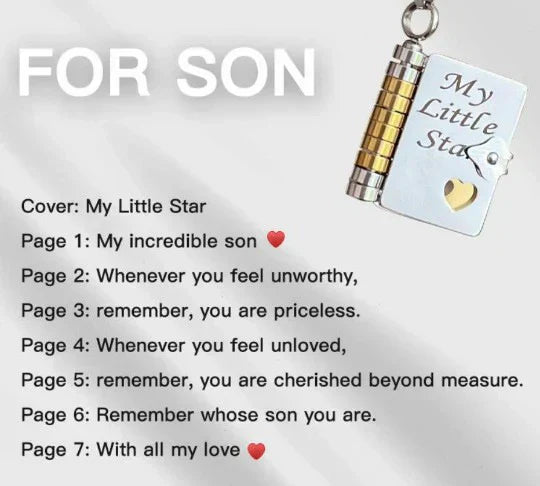 👑✨Collana con libro My Little Star per bambina, regalo di compleanno e di laurea, gioielli d'amore❤️