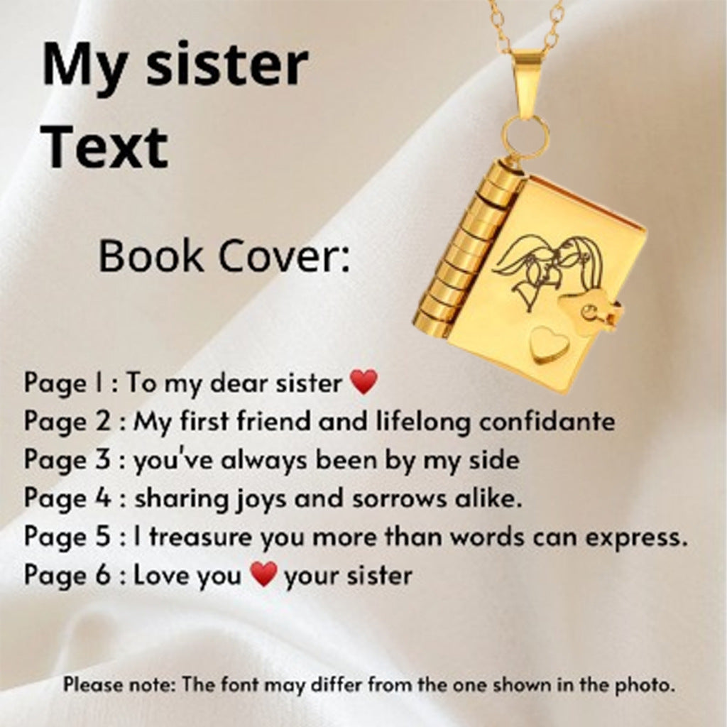 👑✨Collana con libro My Little Star per bambina, regalo di compleanno e di laurea, gioielli d'amore❤️