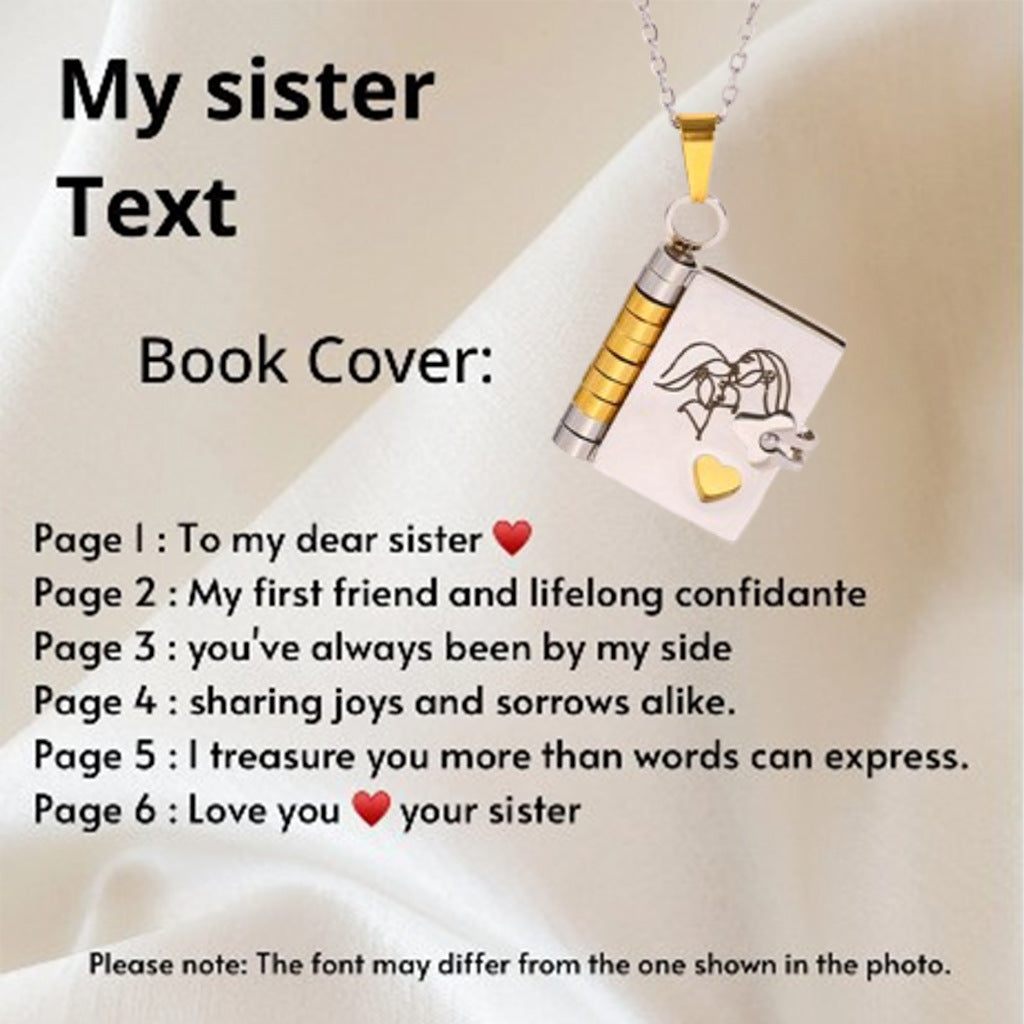 👑✨Collana con libro My Little Star per bambina, regalo di compleanno e di laurea, gioielli d'amore❤️