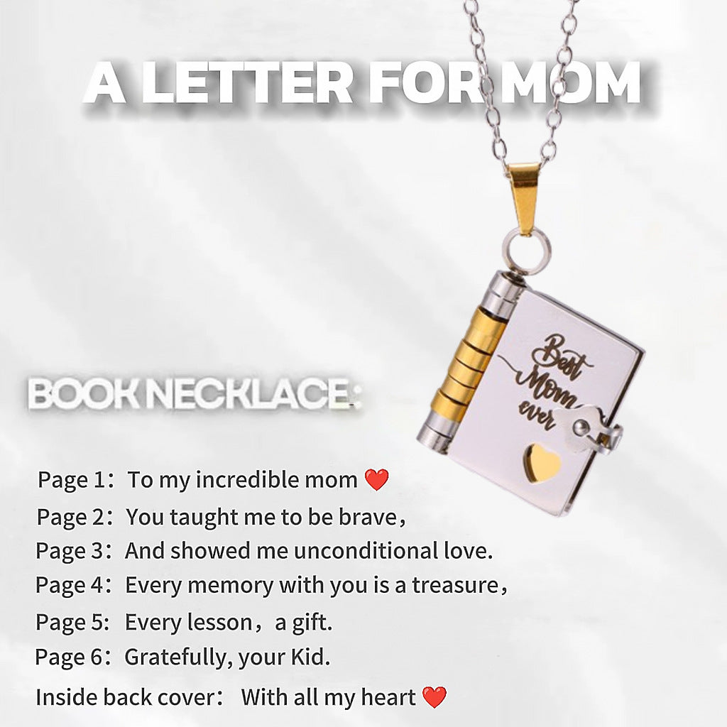 👑✨Collana con libro My Little Star per bambina, regalo di compleanno e di laurea, gioielli d'amore❤️
