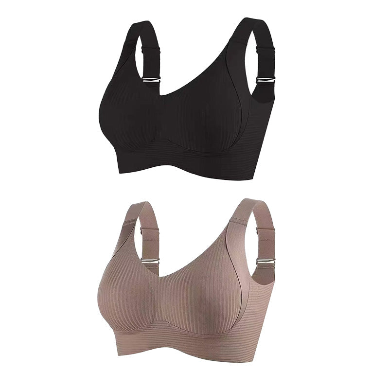 🎁Acquistane 1 e ricevi 3 confezioni💕Reggiseno push-up a costine da donna, regolabile e senza ferrett