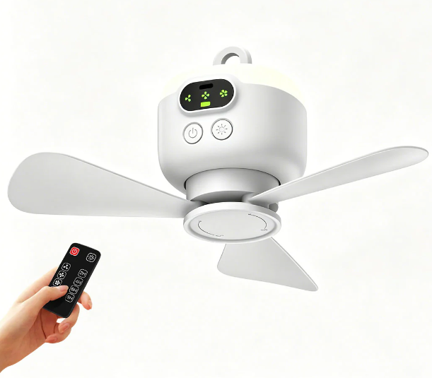 🏭 Direct usine 🚀 Livraison à domicile💨Ventilateur de plafond portable 2-en-1 (avec éclairage LED)
