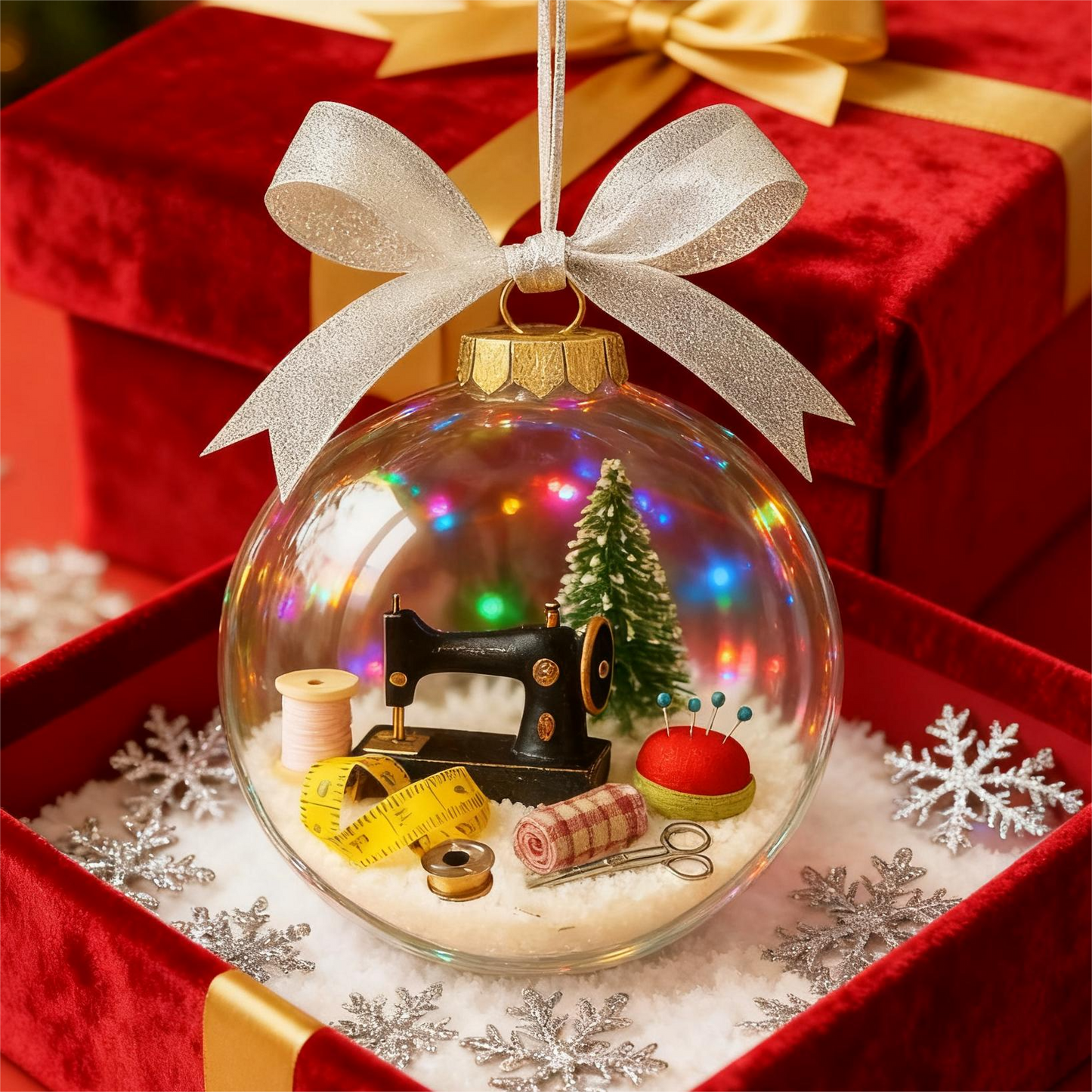 🔥Saldi natalizi anticipati con sconti fino al 50%🔥🎄Ornamento natalizio da cucire a forma di palla di neve🎄