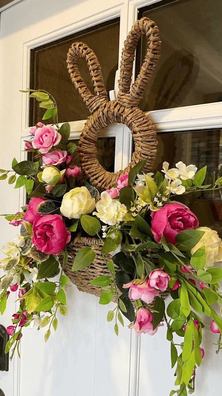 Cesto Di Coniglietto Appeso Tasca Da Parete Decorazione Primaverile