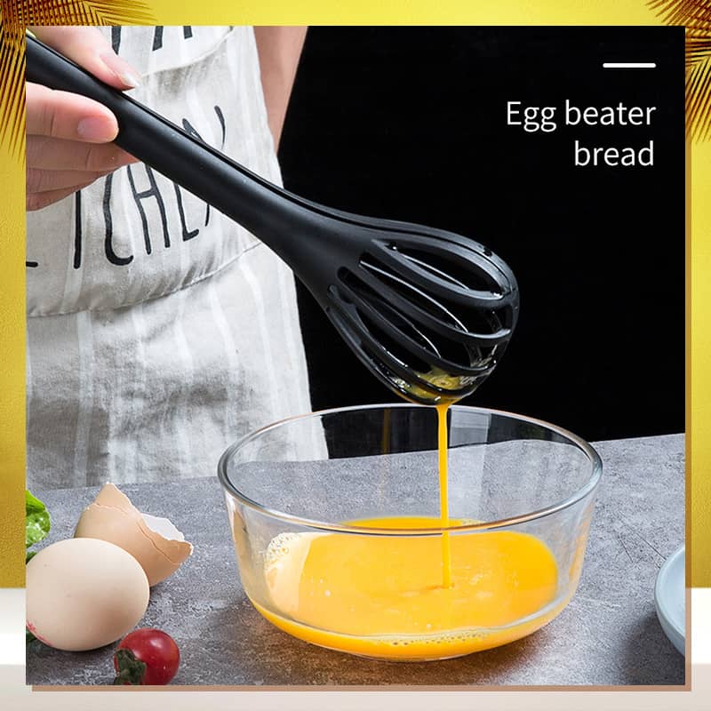Utensile da cucina 2-in-1: pinza da cucina e frusta per uova