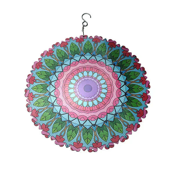 Mandala Rotante 3D Colorata con Effetto Vento
