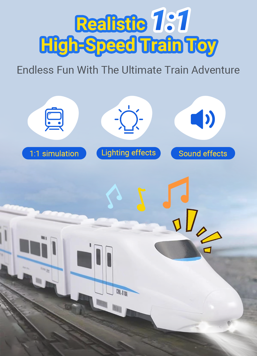 🚅Elettrico Universale Simulazione Ferroviaria Alta Velocità Armonia Treno Giocattolo