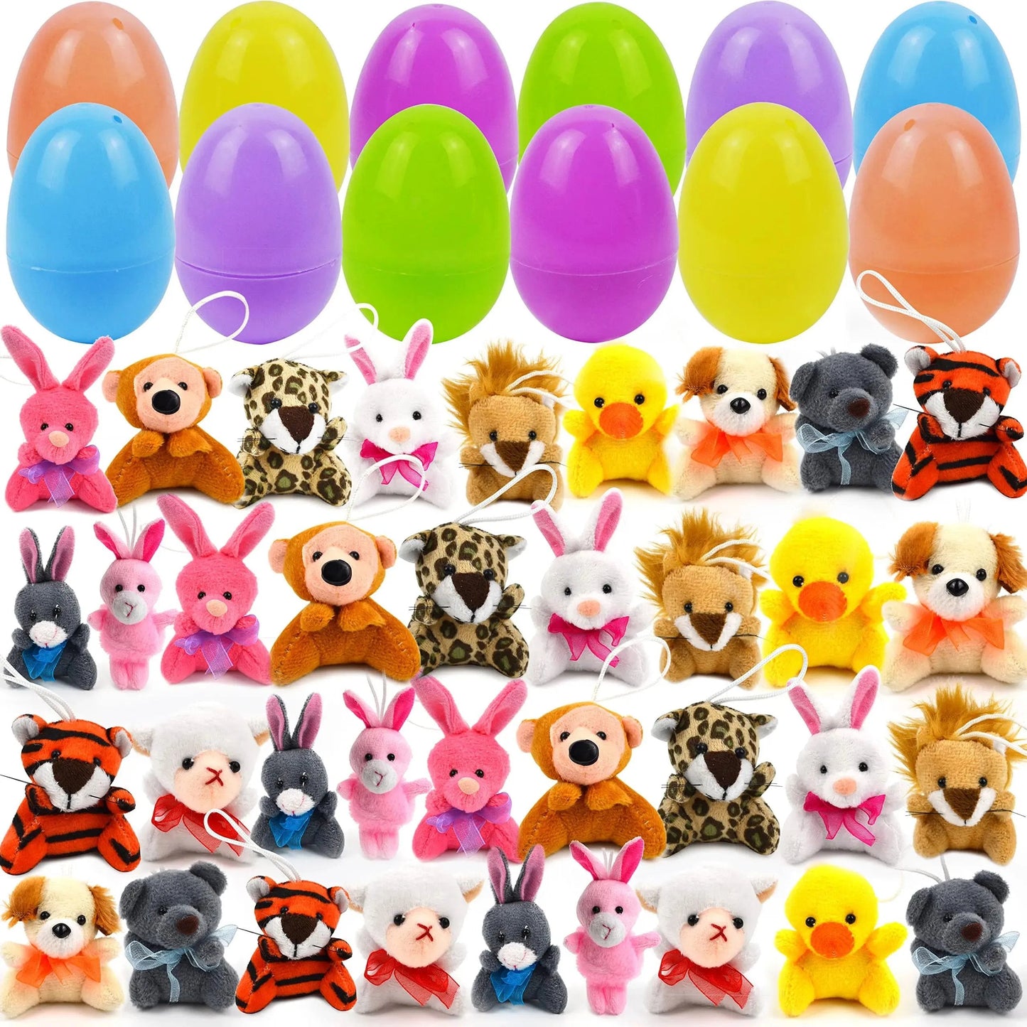 🔥VENDITA CALDA SCONTO DEL 50% - 12/24/36 pezzi di uova di Pasqua preriempite, piene di giocattoli di peluche