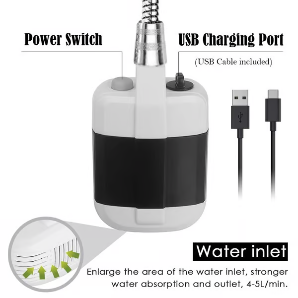 🛀 Vendita calda 50% OFF💦Doccia portatile per il campeggio con pompa dell'acqua
