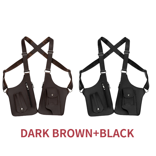 🔥 Bolso táctico antirrobo para hombre - Correas dobles para los hombros, múltiples bolsillos y resistente al agua 🎒🛡️