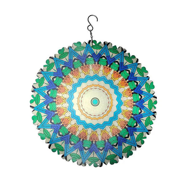 Mandala Rotante 3D Colorata con Effetto Vento