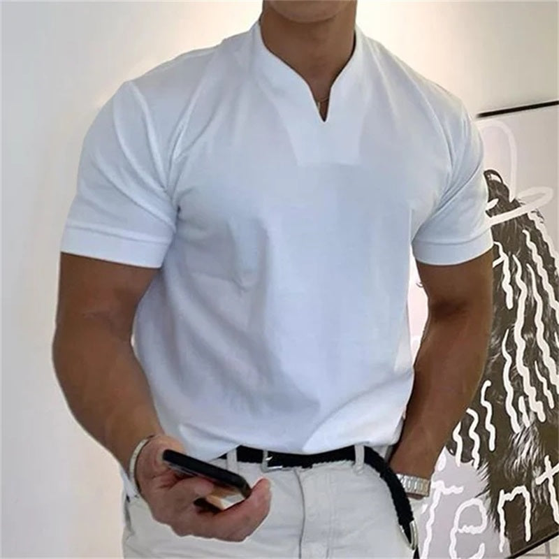 T-shirt business da uomo a maniche corte per il fitness