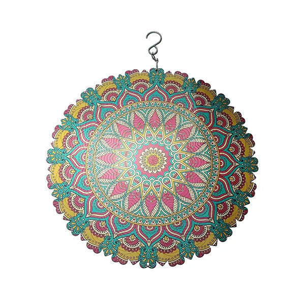 Mandala Rotante 3D Colorata con Effetto Vento