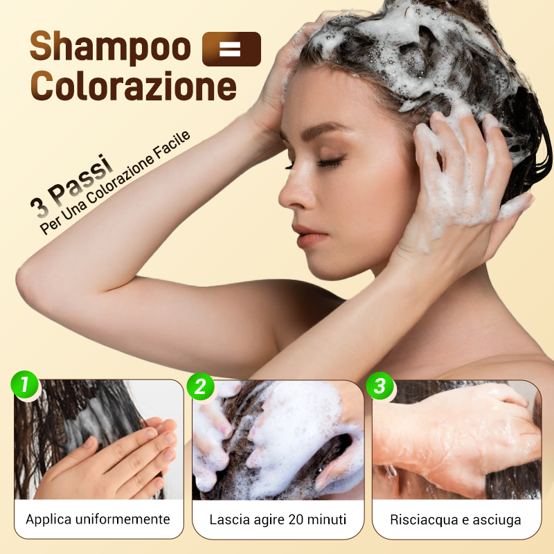 🔥 Hot Sale 2025 🔥 Colore Capelli Nutriente a Base Vegetale 🎁 Omaggio Spazzola!