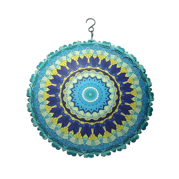 Mandala Rotante 3D Colorata con Effetto Vento