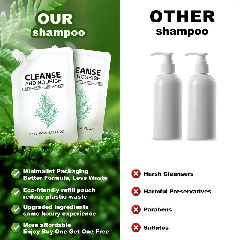 🧴 ACQUISTA 2 E NE OTTIENI 1 GRATIS! ✨ Shampoo per capelli lisci e lucenti - Crescita naturale, riparazione profonda dei follicoli, formula senza solfati per tutti i tipi di capelli 🌟📦