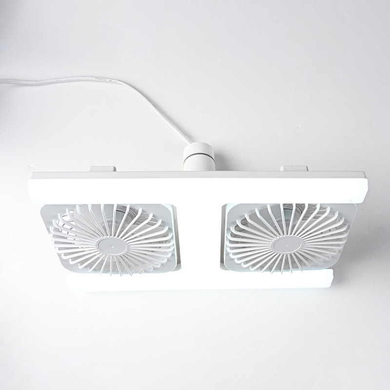 📢📢50 % DE RÉDUCTION !! ⏰Ventilateur de plafond à double tête avec lumière LED – design moderne avec télécommande pour salon et chambre