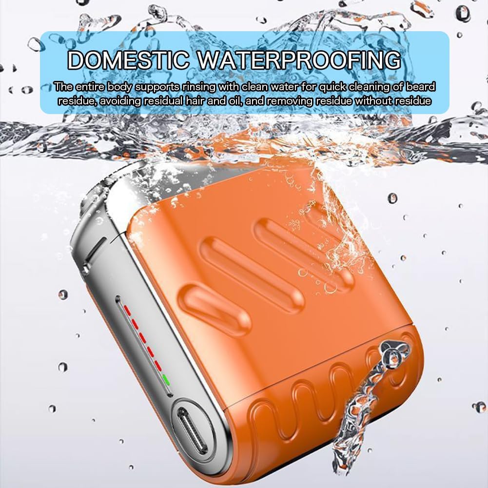 Rasoio Elettrico Rotativo Portatile a Doppio Anello
