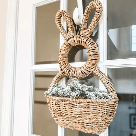 Cesto Di Coniglietto Appeso Tasca Da Parete Decorazione Primaverile