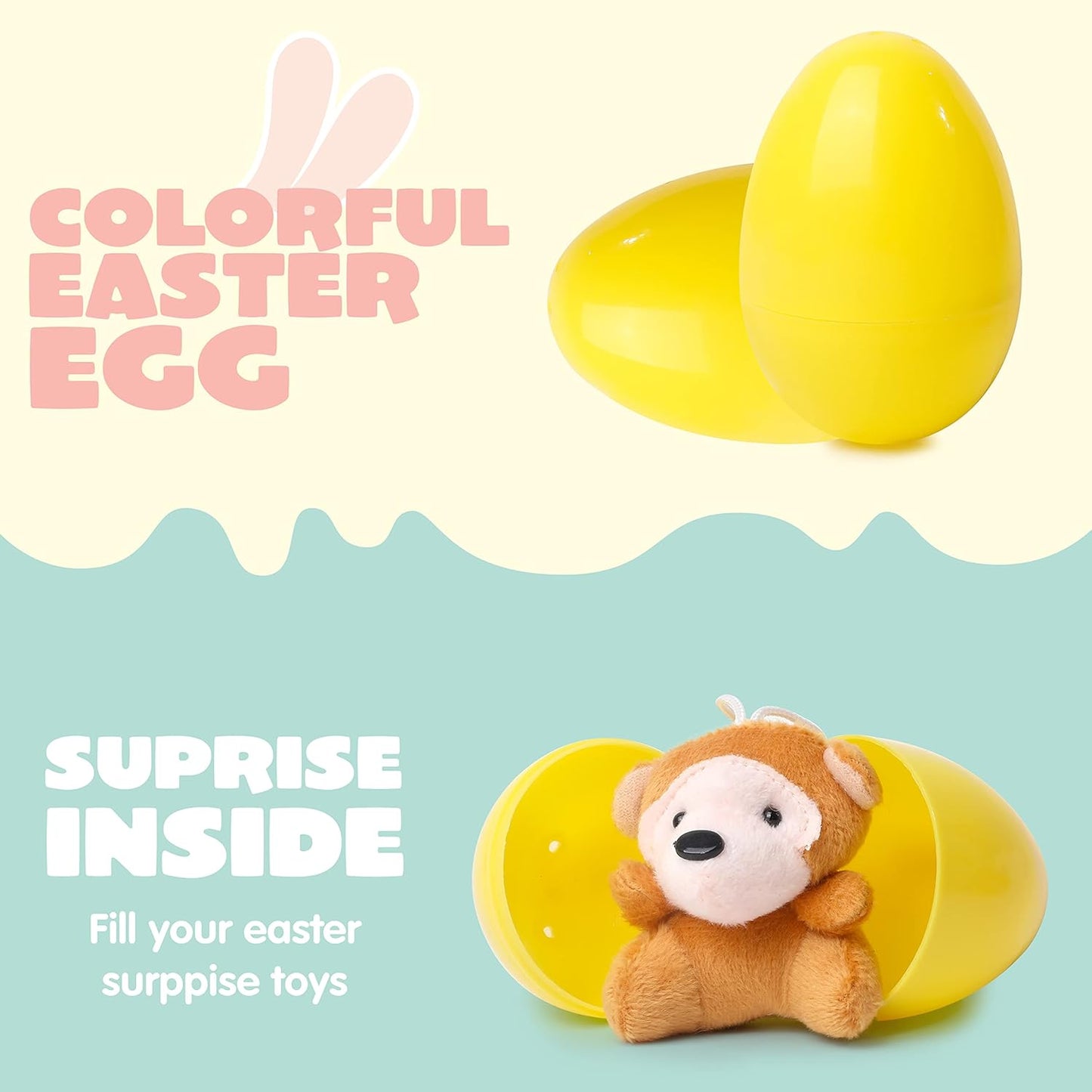 🔥VENDITA CALDA SCONTO DEL 50% - 12/24/36 pezzi di uova di Pasqua preriempite, piene di giocattoli di peluche