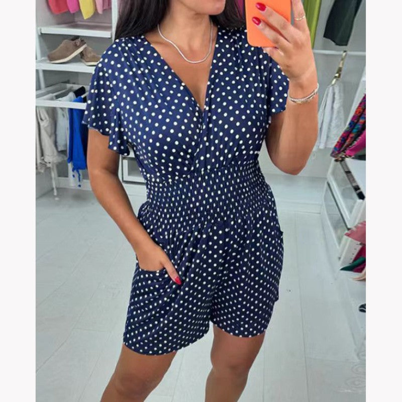 💕 Saldi estivi 💕 Tuta a pois con scollatura 🙆♀️