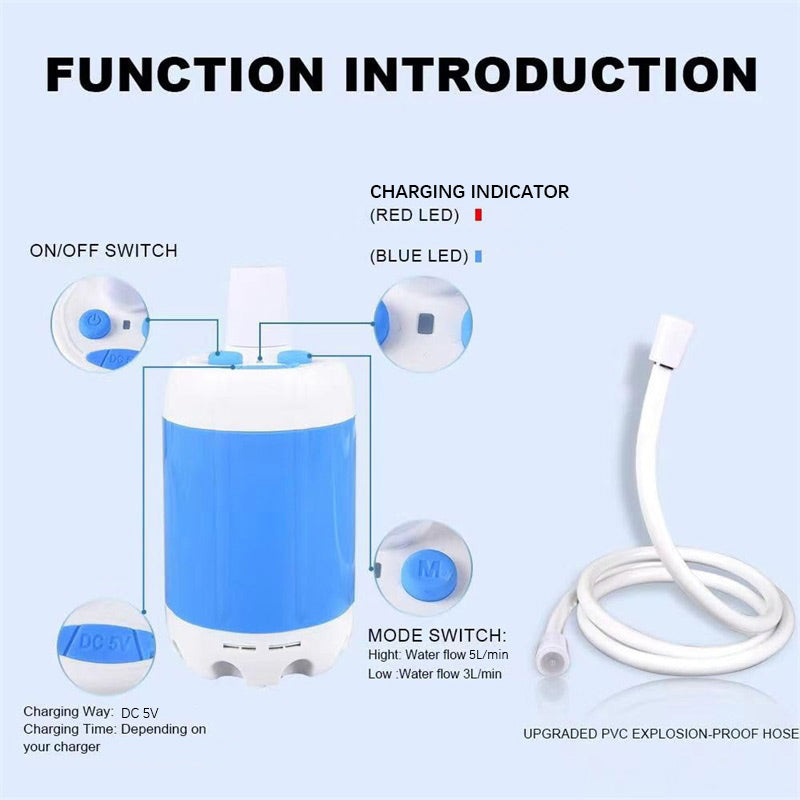 🛀 Vendita calda 50% OFF💦Doccia portatile per il campeggio con pompa dell'acqua