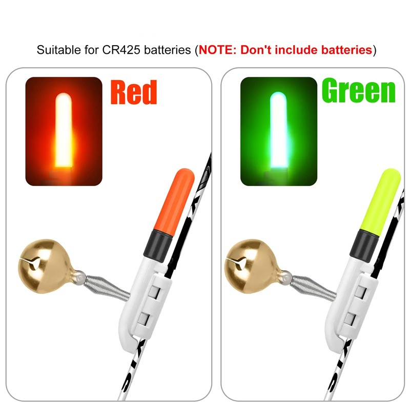 Canna da pesca con luce a LED e campanello buzzer