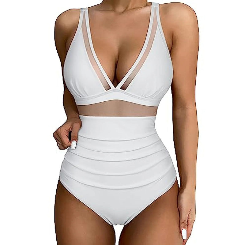 🌷 Incontra l'Estate - Sconto del 50% 🏝️ Costume da bagno con rete a controllo addominale 👙