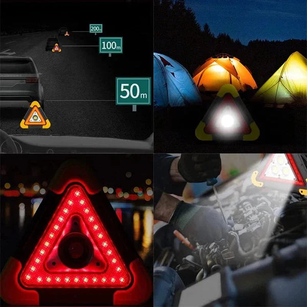 🔥L’ultimo giorno vendita al 50%✨Luce di avvertimento stradale del triangolo di emergenza solare 3-IN-1