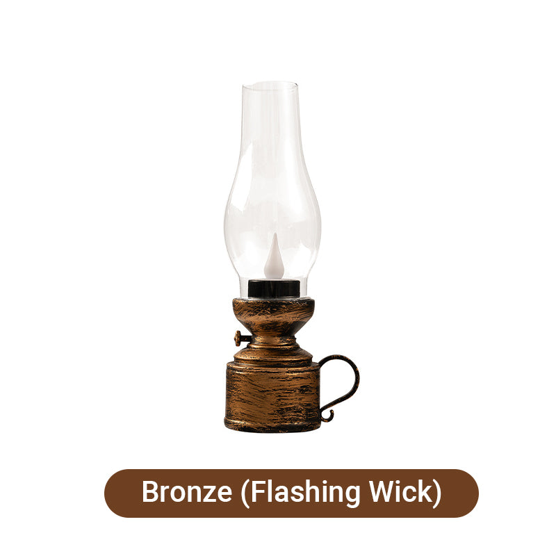 Lampada a Cherosene Vintage LED con Candela Elettronica Oscillante