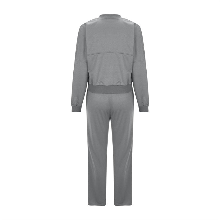 📦Consegna gratuita📦Cappotto a manica lunga con zip e coulisse, pantaloni da donna in felpa 2 pezzi