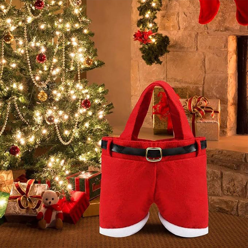 Set di 2 Sacchetti Regalo di Natale per Caramelle/Vino