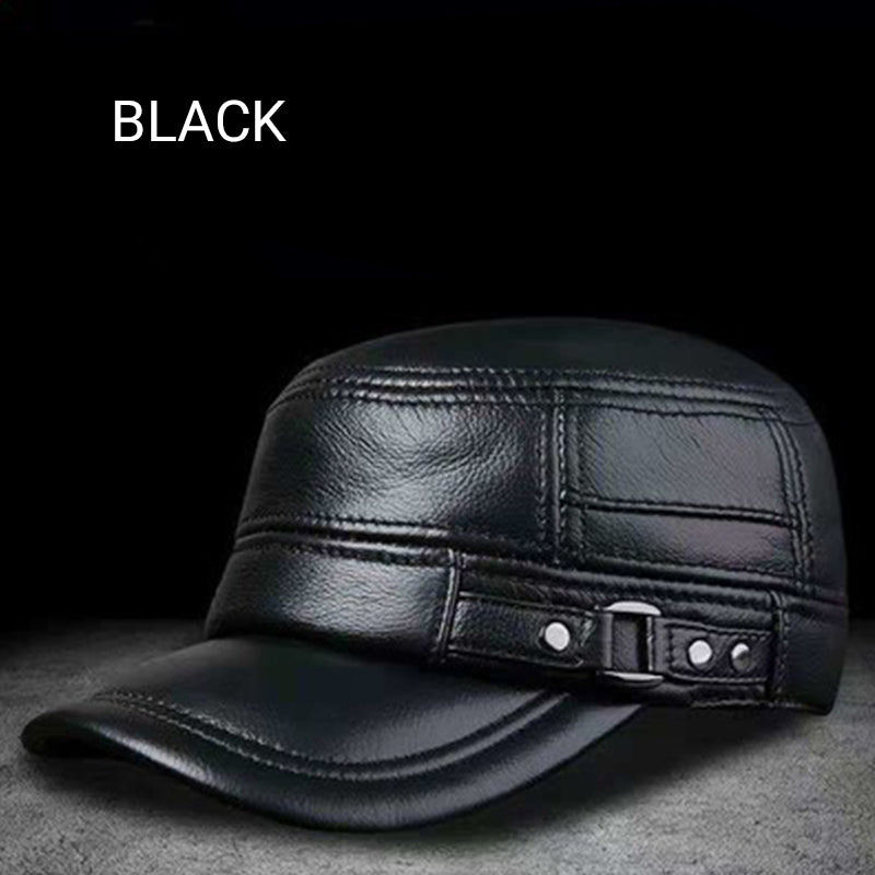 Cappellino da Baseball Caldo con Tetto Piatto in Pelle PU