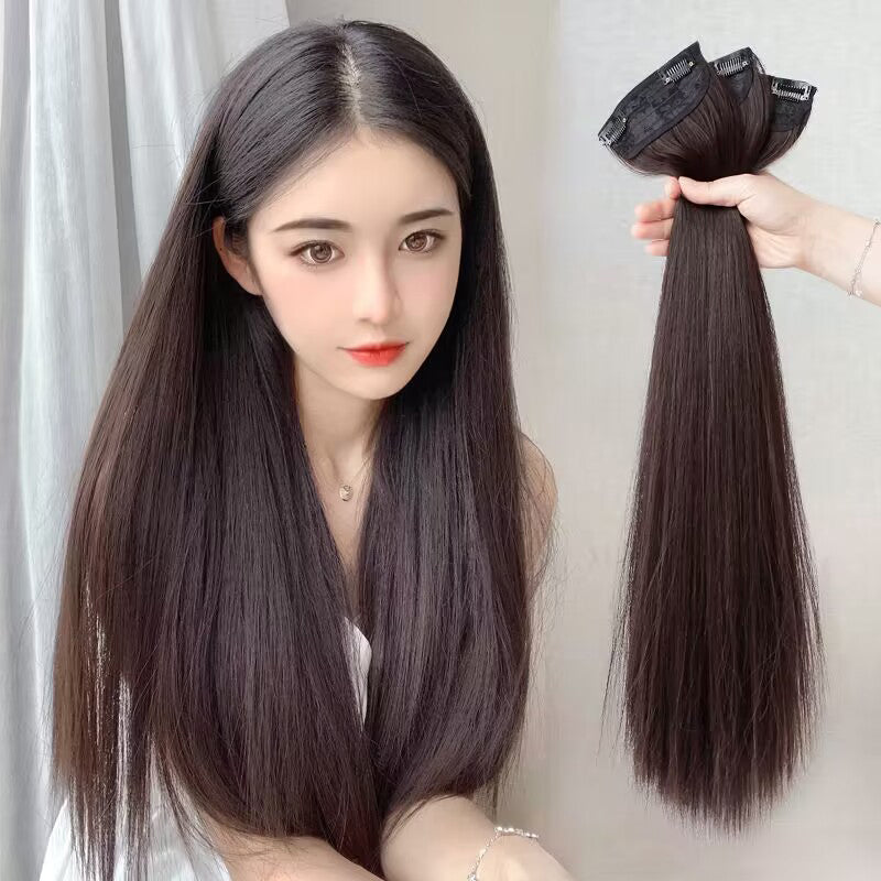 Clip a U a forma di parrucchino di estensione dei capelli per le donne