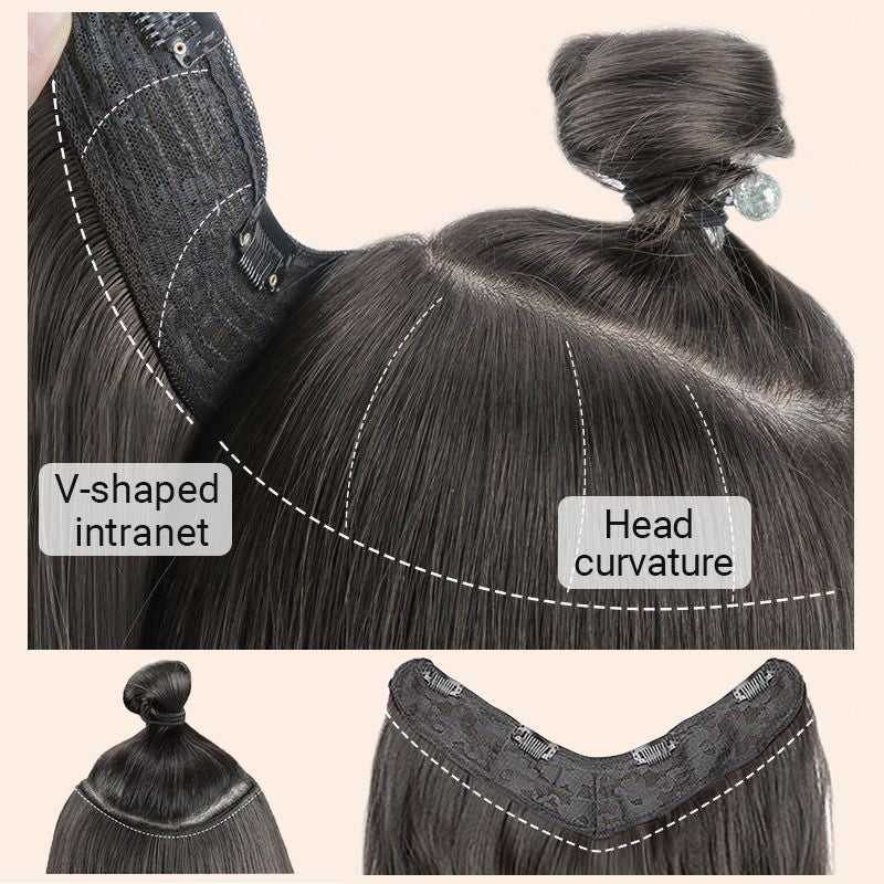 Clip a U a forma di parrucchino di estensione dei capelli per le donne