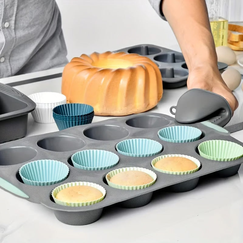 Set di Stampi in Silicone per una Facile Cottura