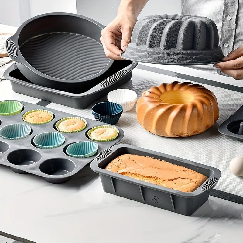Set di Stampi in Silicone per una Facile Cottura