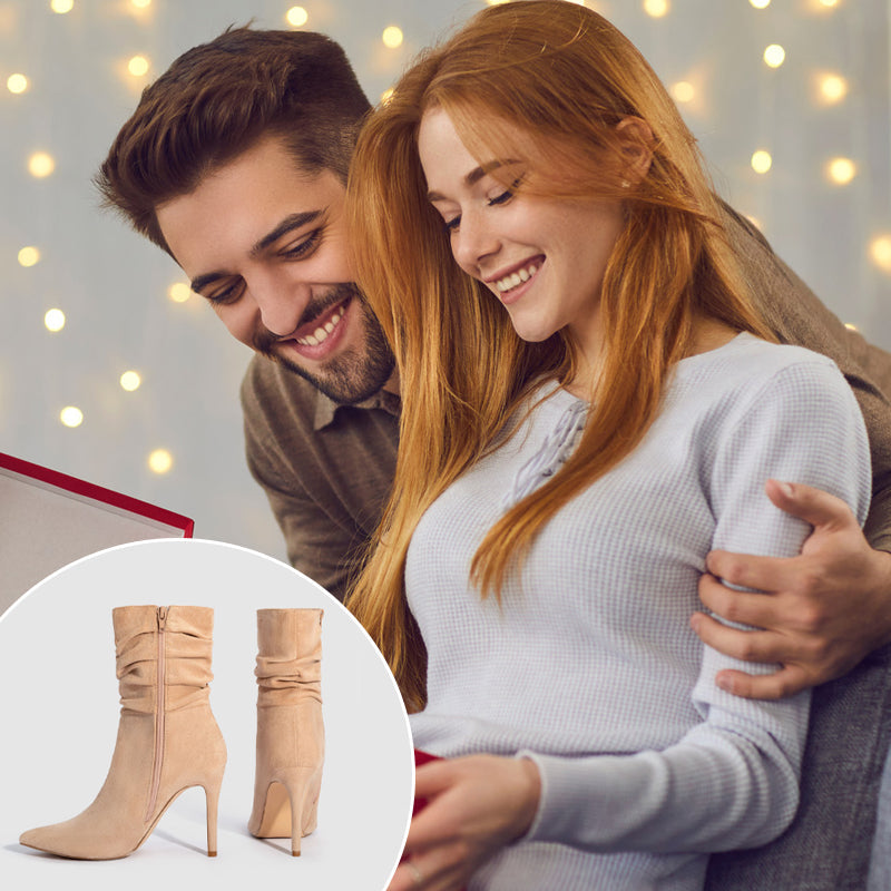 Vendita Calda - Stivaletti Corti con Tacco Alto e Punta Affusolata da Donna