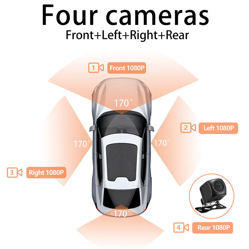Sicurezza di guida ✨ Registratore per auto a 4 canali 1080P