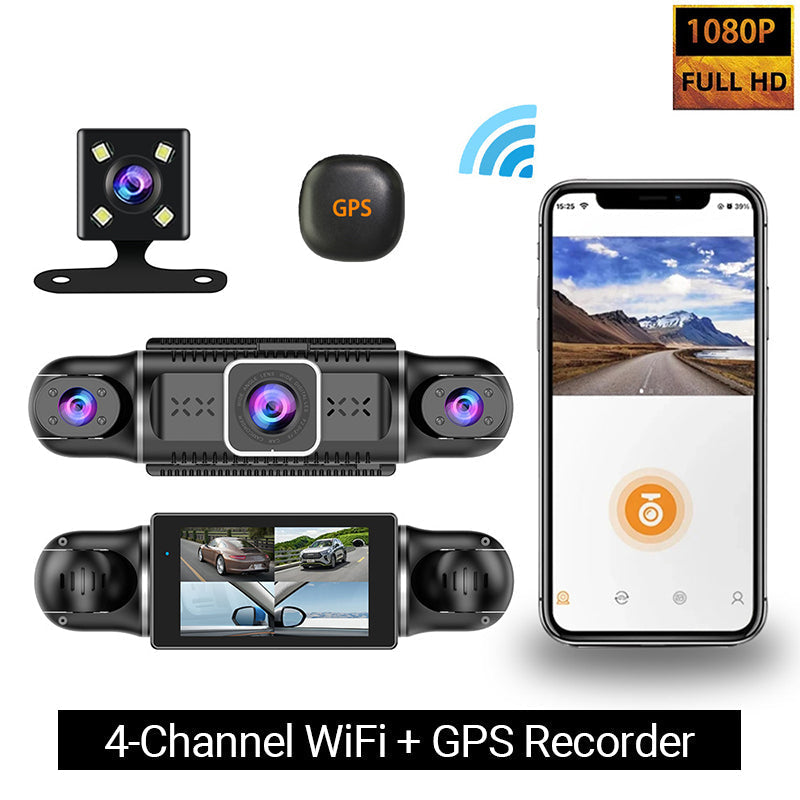 Sicurezza di guida ✨ Registratore per auto a 4 canali 1080P