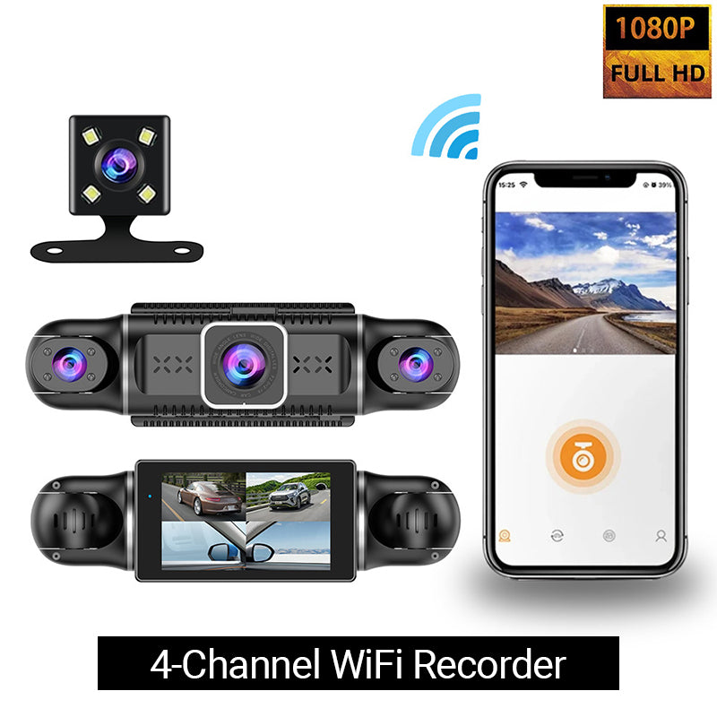 Sicurezza di guida ✨ Registratore per auto a 4 canali 1080P