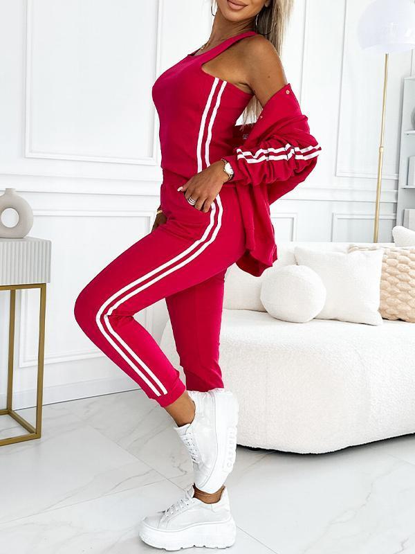 Set Giacca da Baseball e Pantaloni a 3 Pezzi da Donna