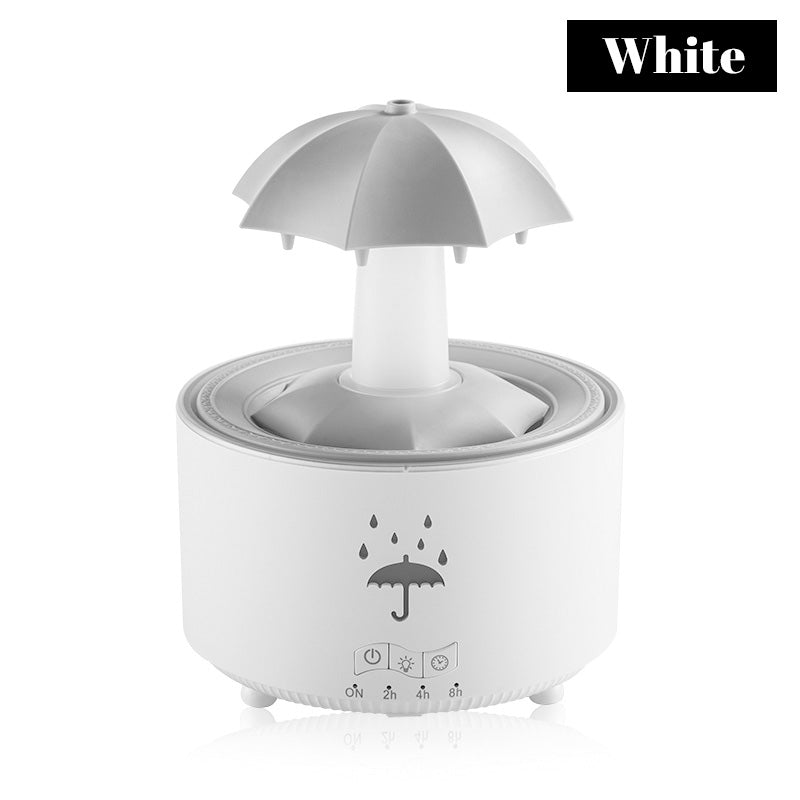 Umidificatore Aromaterapia a Goccia di Pioggia con Rotazione 7 Colori