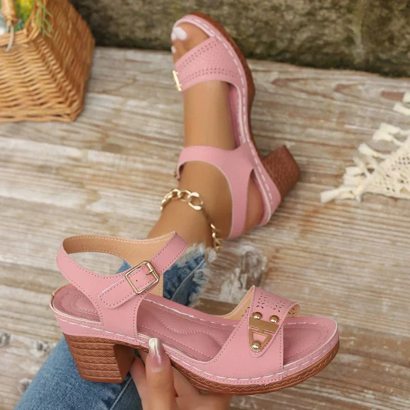 🌸Offerta speciale primavera🌸 Sandali con Tacco Grosso da Donna