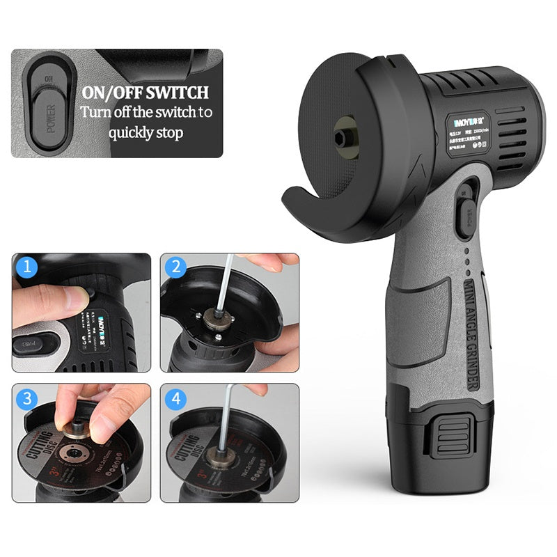 ⏳A offerta speciale 🧰 Smerigliatrice angolare mini da 12V con disco da taglio