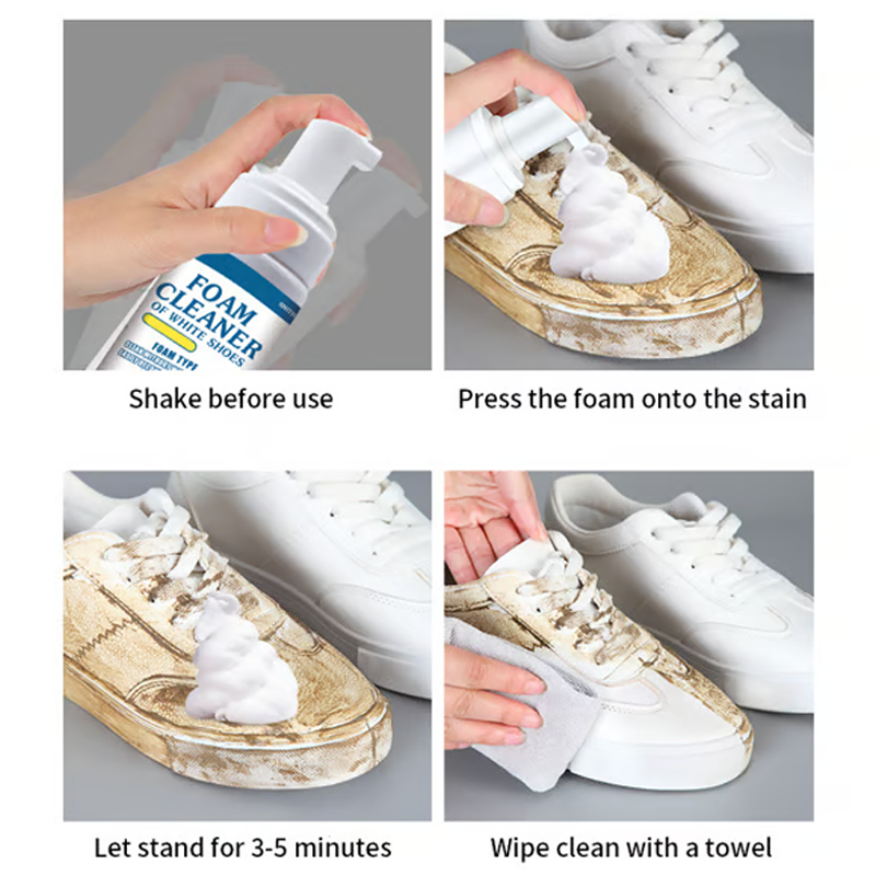 Detergente Universale Portatile in Schiuma Senza Risciacquo per Scarpe
